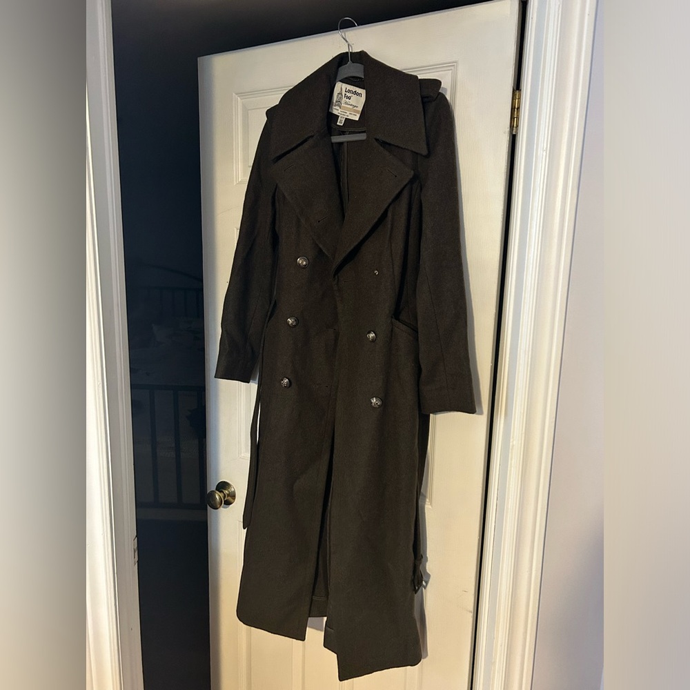 London Fog dark olive coat